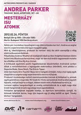 Andrea Parker @ Merlin, 2012-02-24 (flyer back)